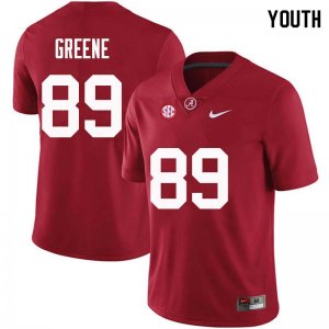 NCAA Youth Alabama Crimson Tide #89 Brandon Greene Stitched College Nike Authentic Crimson Football Jersey SJ17Q25SP